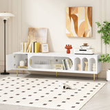 Modern TV Stand With 3 Shelves And 2 Cabinets