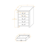 Monica - Chest With Spacious Drawers Bar Handles - Dark Oak