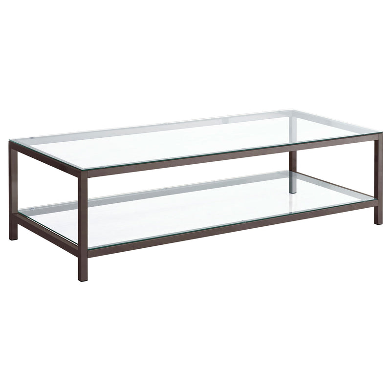 Natasha - 1 Shelf Coffee Table - Nickel