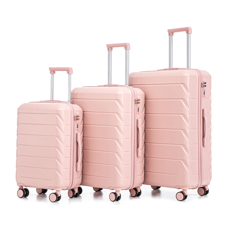 3 Pieces Set 20" / 24" / 28" Spinner Wheel Luggage With Combination Lock