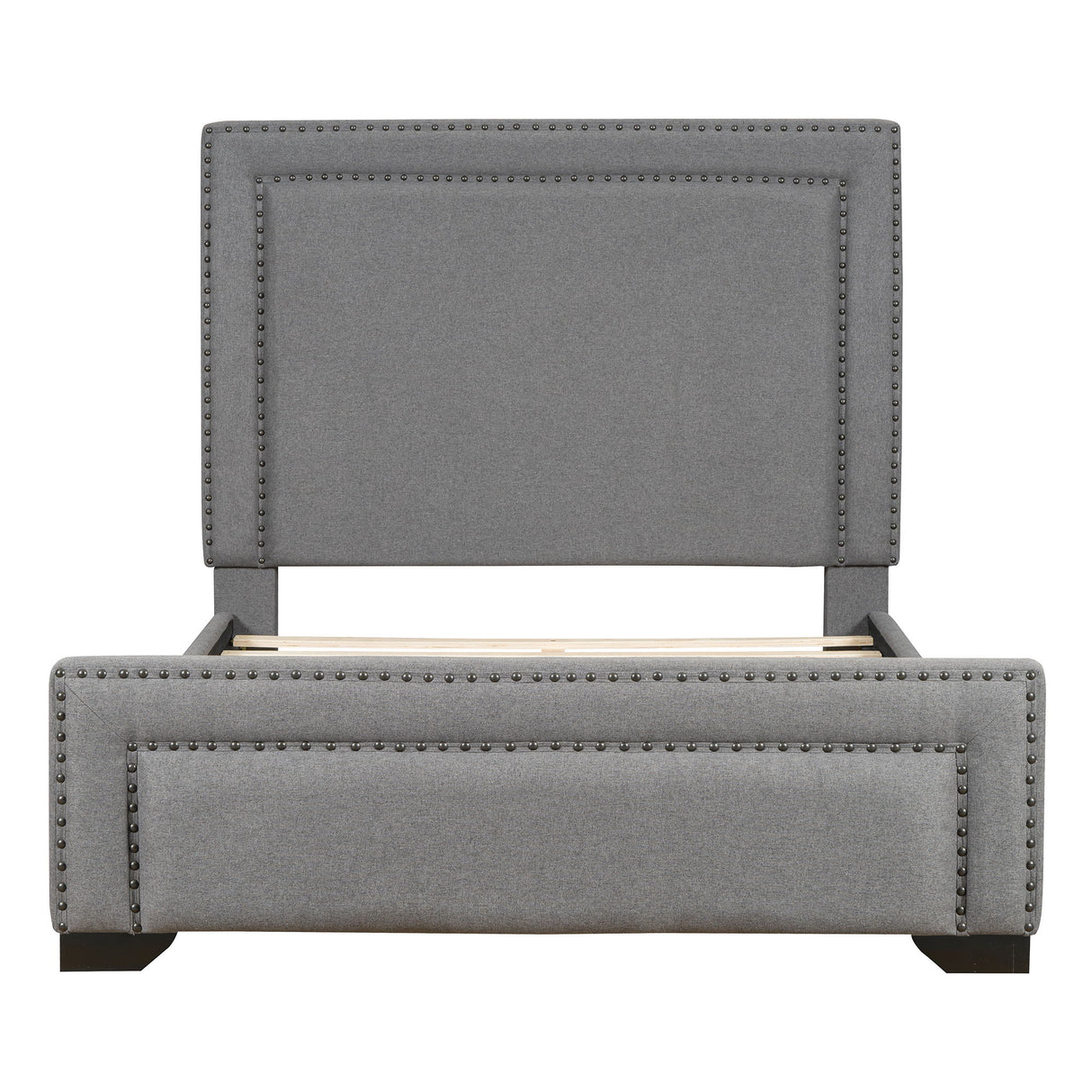 Upholstered Bed With Slats Support, No Box Spring Needed
