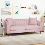 Contemporary 3 Seater Sofa With Plush Accents