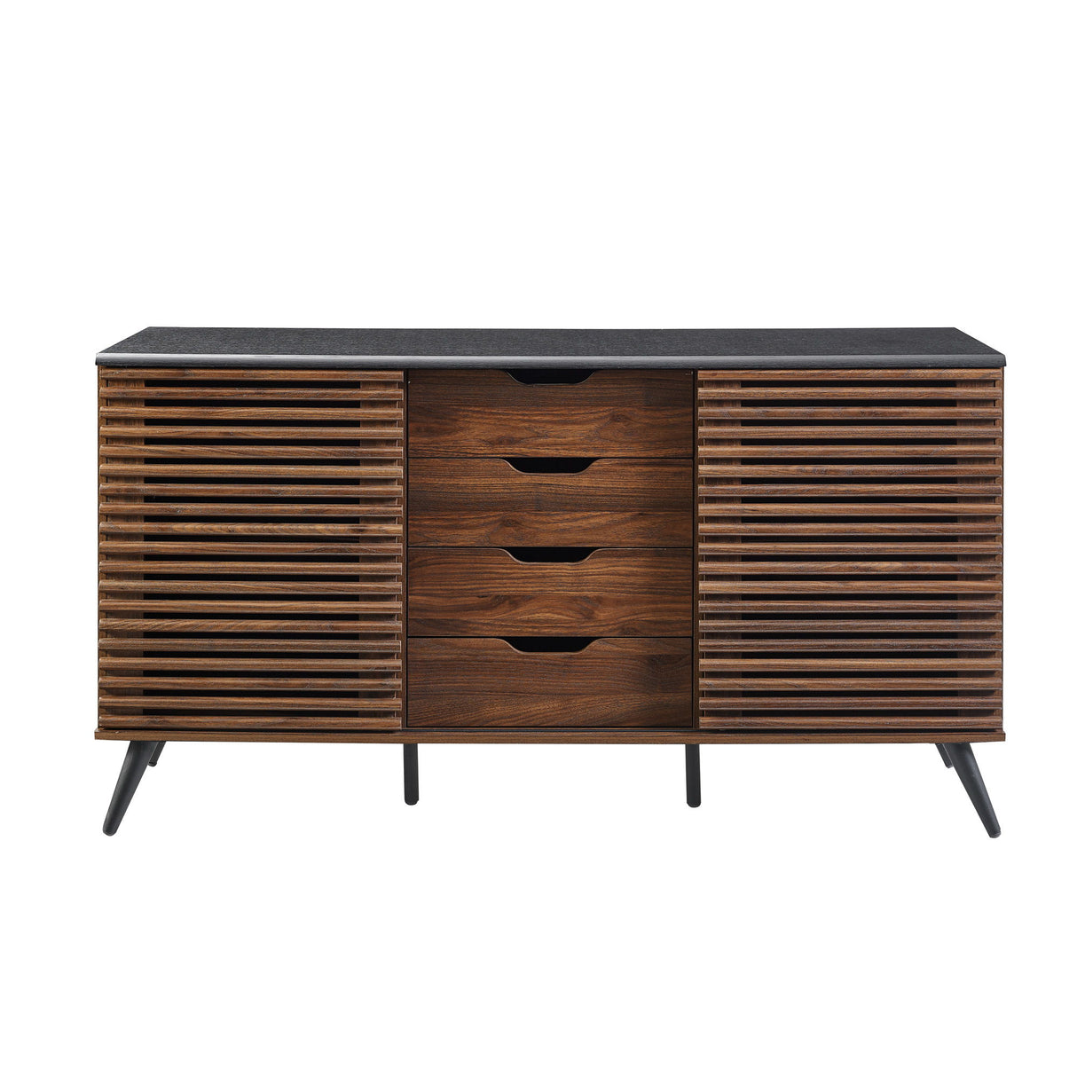 Contemporary Sliding Slat Door Sideboard