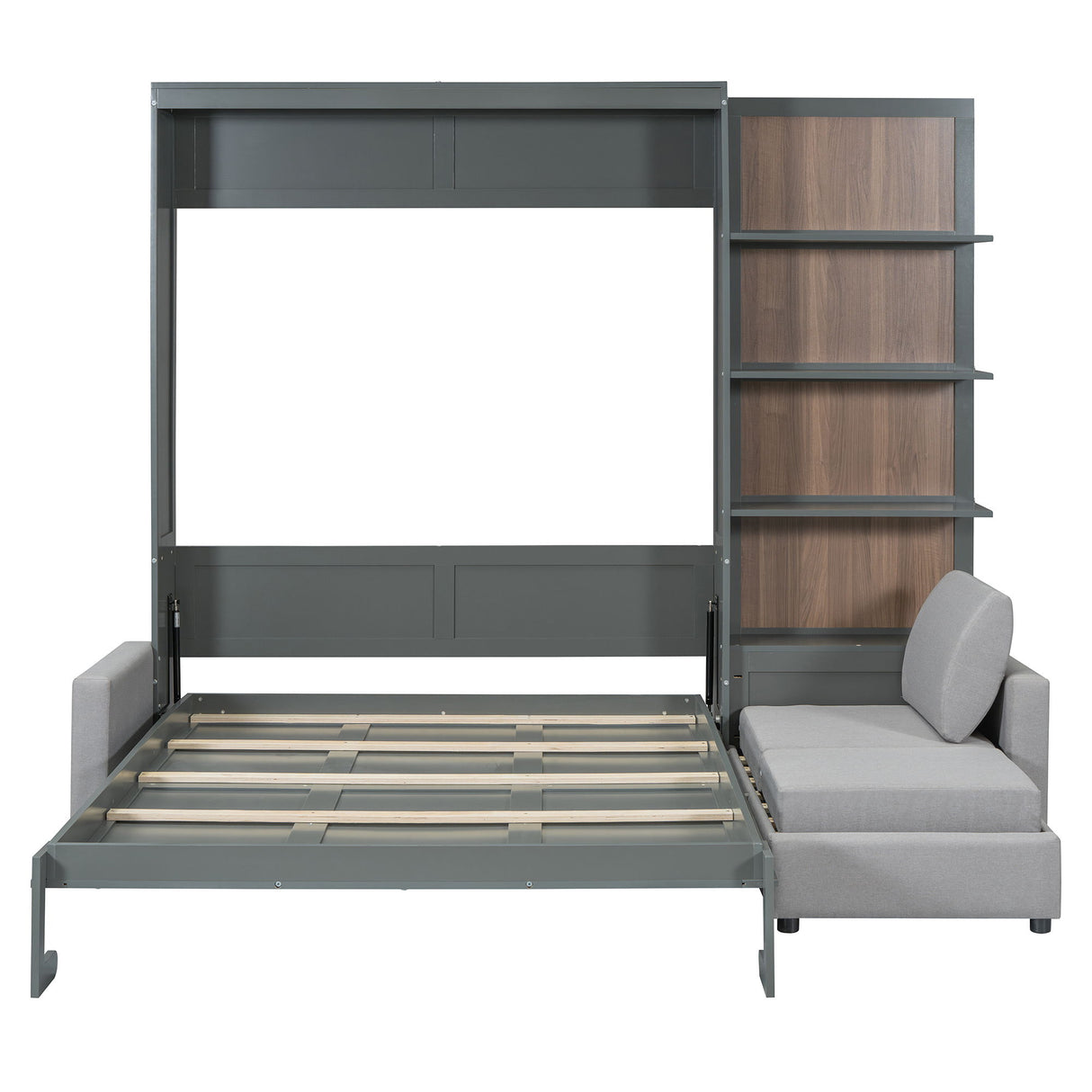 Murphy Bed With Sofa And Shelves