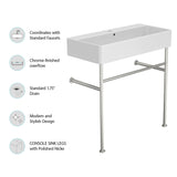 Ceramic Console Bathroom Sink With Overflow