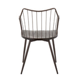Winston - Farmhouse Style / Dining Chair - Brown / Dark Walnut