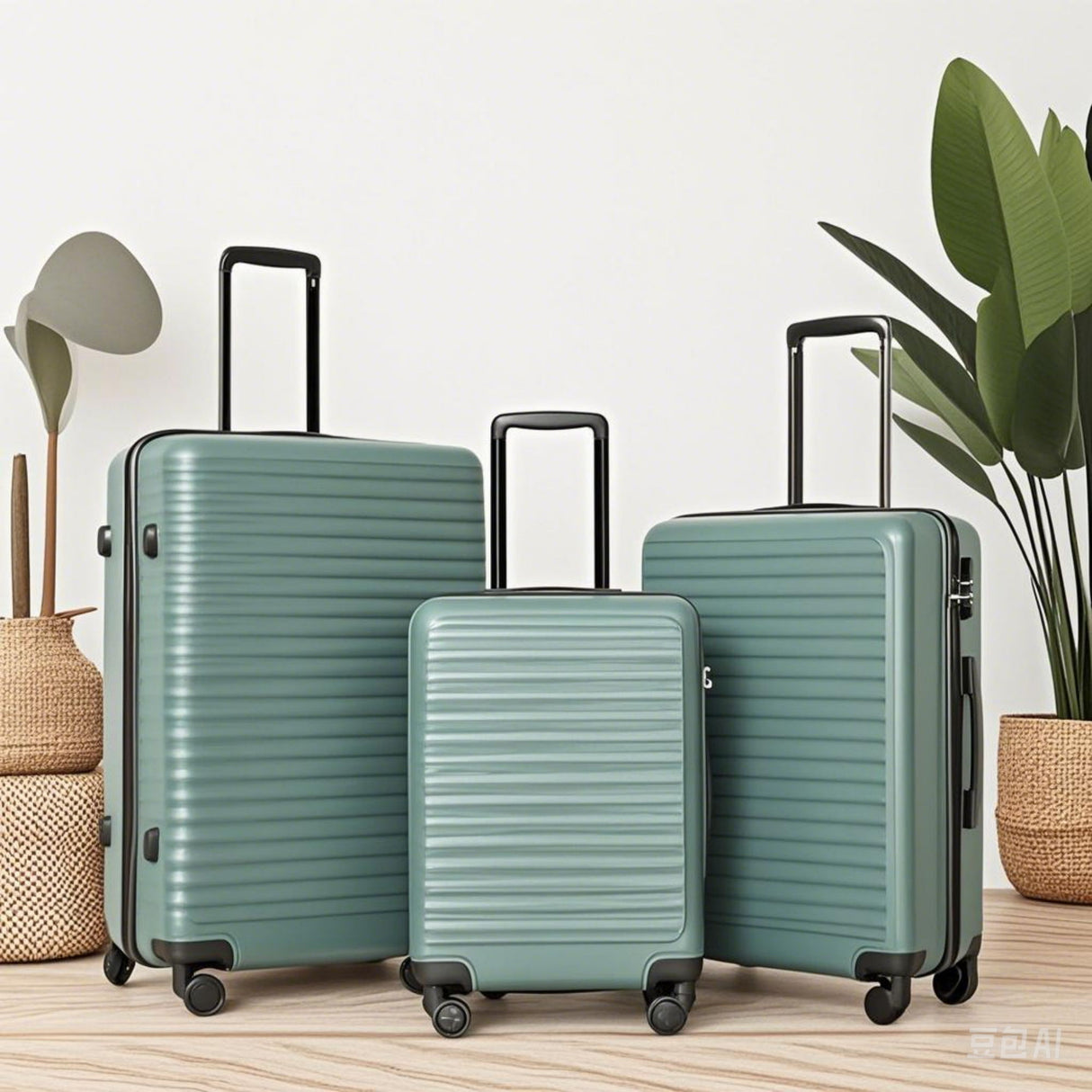 3 Piece Luggage Sets Lightweight Suitcase With Two Hooks, Spinner Wheels, Tsa Lock