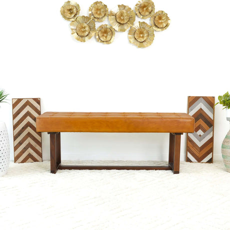 Cameron - Bench - Brown / Tan