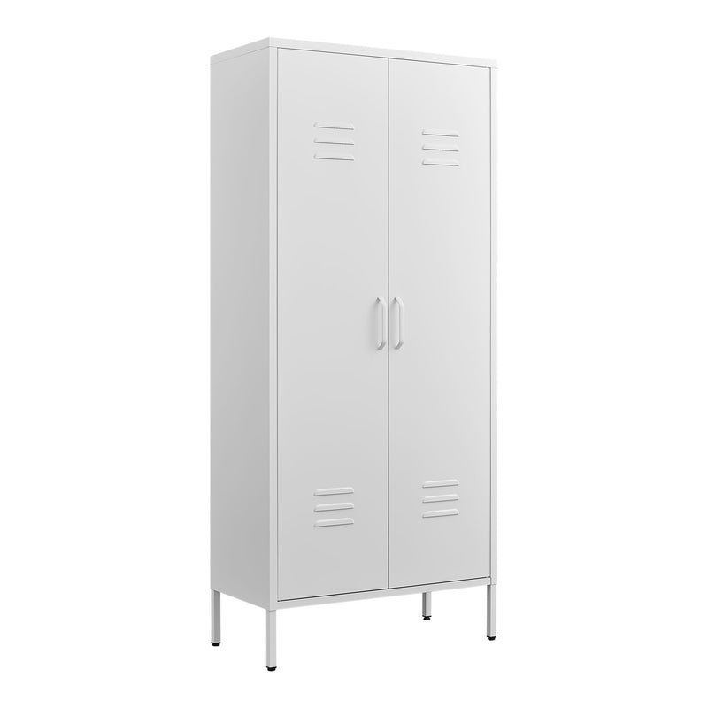 Modern Storage Cabinet With Adjustable Shelves, Magnetic Door Stopper
