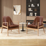 Mid-Century Modern Accent Armchair With High Back