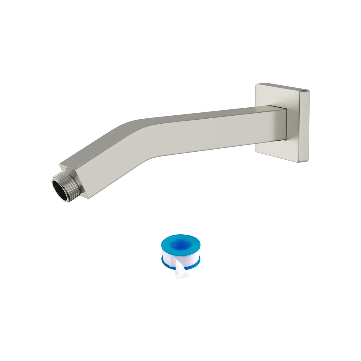Elegant 6" Shower Arm With Flange, Stainless Steel Construction For Rain Shower Heads