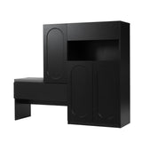 Elegant 2 In 1 Shoe Cabinets With Soft Cushion Versatile Shoe Rack Organizer With Adjustable Shelves