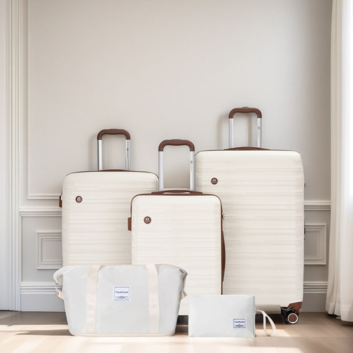 5 Piece Set Hardshell Carry On Luggage Set With Tsa Lock
