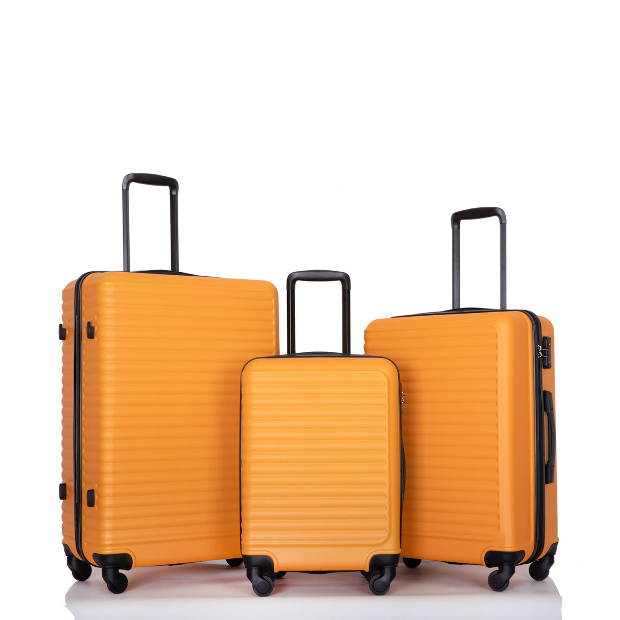 3 Piece Luggage Sets Lightweight Suitcase With Two Hooks, Spinner Wheels, Tsa Lock