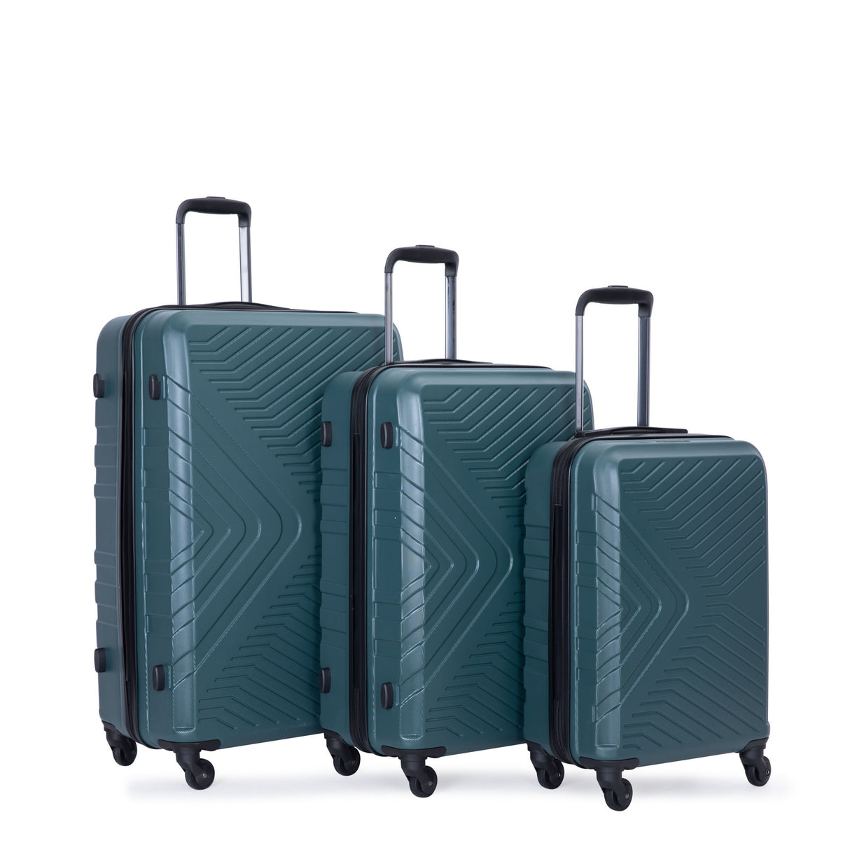 3 Piece Luggage Sets Lightweight Suitcase With Two Hooks, Spinner Wheels, Tsa Lock, Durable Hard Shell