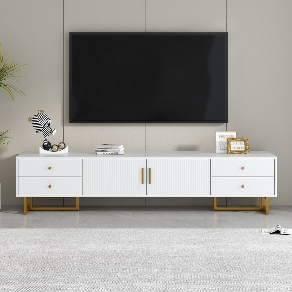 Modern TV Stand With Storage, TV Console Cabinet
