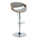 Curvo - Mid Century Modern Adjustable Barstool & Swivel (Set of 2)