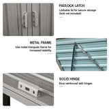 Garbage Bin Shed Stores 2 Trash Cans Metal Outdoor Bin Shed For Garbage Storage, Stainless Galvanized Steel, Bin Shed For Garden Yard Lawn