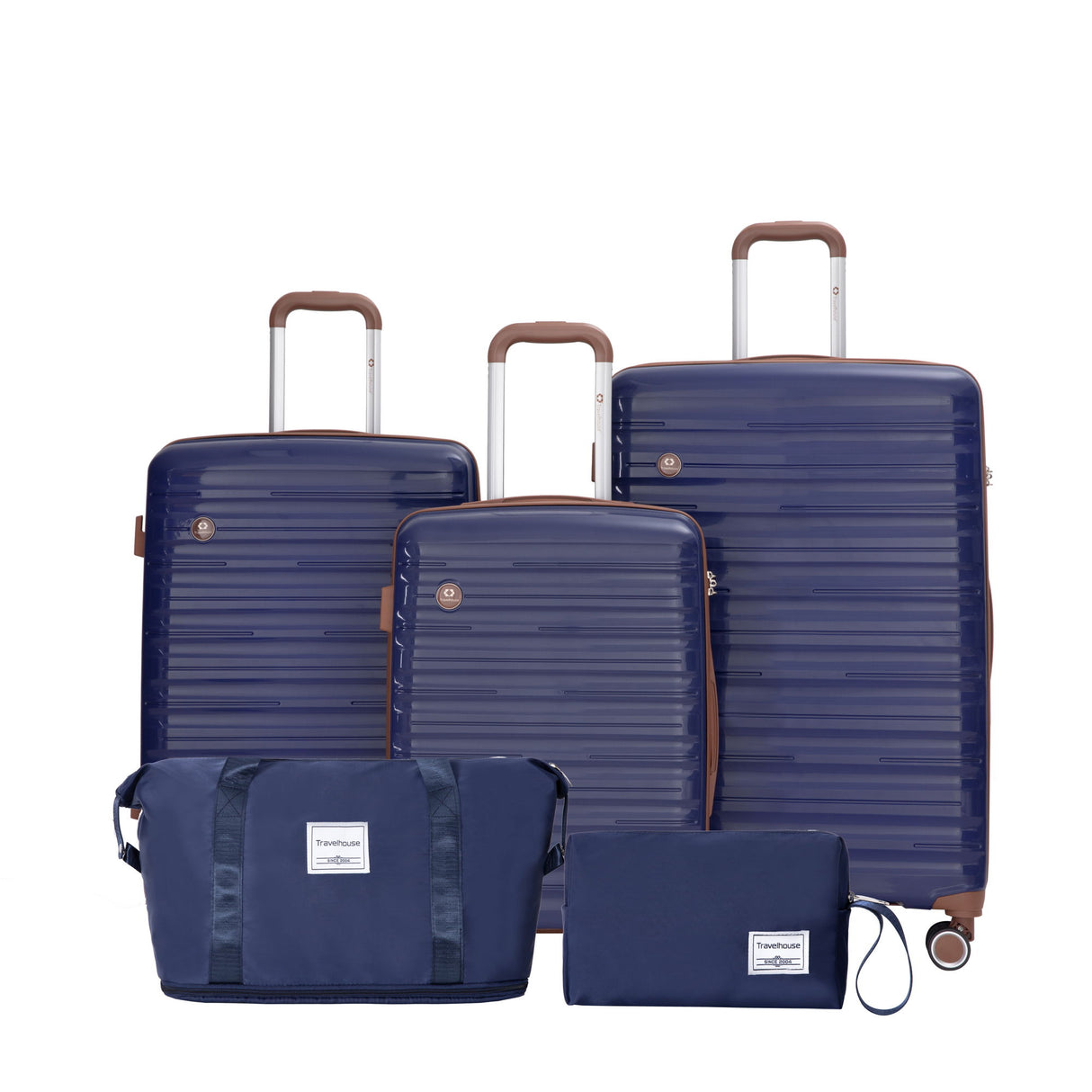 5 Piece Set Hardshell Carry On Luggage Set With Tsa Lock