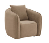 Keith - Chenille Chair With 1 Matching Color Toss Pillows