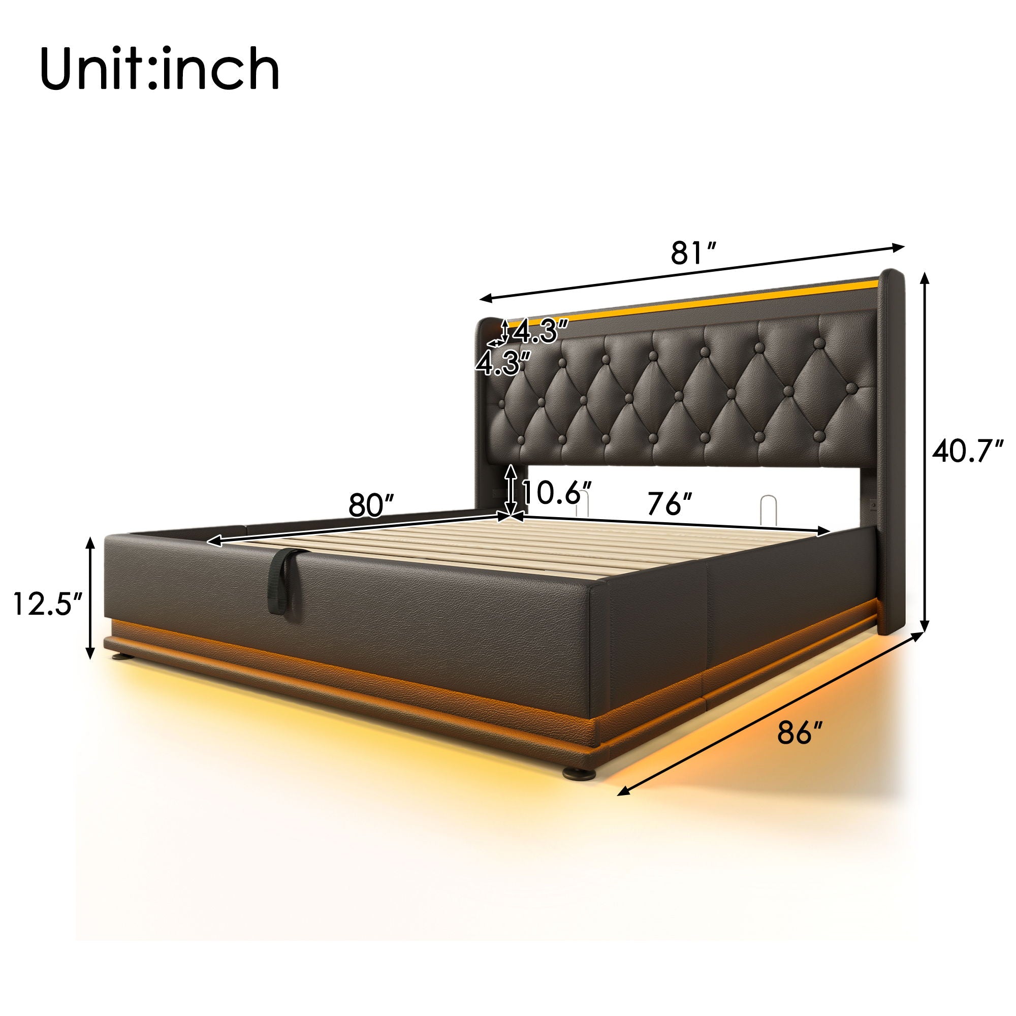 Artistry At Home Upholstered Bed - Thumbnail 3
