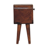 Mini California Curved Nightstand Wth Lower Slot