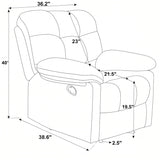 Devonaire - Manual Recliner With Padded Arms - Dark Brown