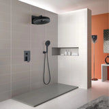 Concealed Shower System 2 Function Set With Control Valve - Matte Black