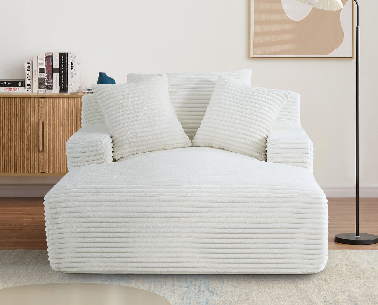 Cloudline - Oversized Chaise Lounge, Modern Comfy Couch With Full Foam Cushioning, Cozy Sleeper Sofabed