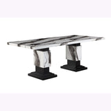Stacey - Dining Table Set - Black / White