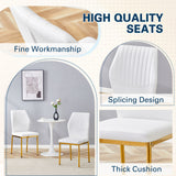 Luxury Simple Chair With Metal Gold Leg
