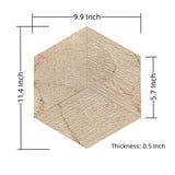 Hexagon Natural Marble Polished Tile For Wall And Floor (Set of 12)