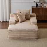 Oversized Chaise Lounge Chair Cozy Cloud Couch With 3 Throw Pillows And Wide Armrest
