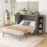 Murphy Bed With Shelves, Drawers And USB Ports