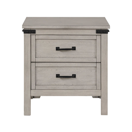 Alexandria - Nightstand, Mountain Mist Finish - Gray