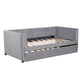 Upholstered Daybed With Ergonomic Design Backrest