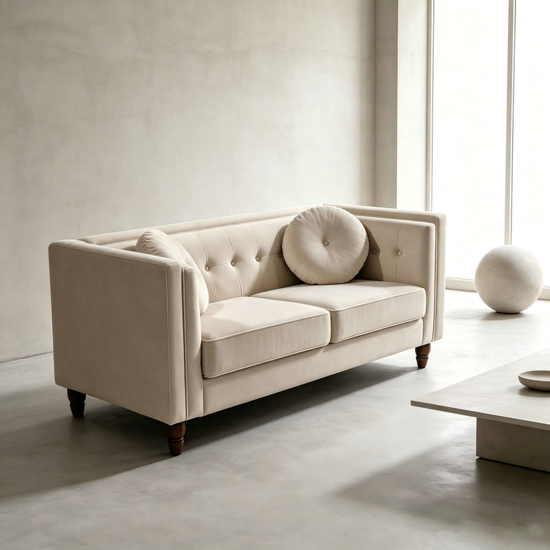 Chesterfield Loveseat 2 Seater Couch For Living Room
