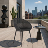 2 Piece Durable Single Chair With Mesh Hollow Out Design
