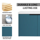 Contemporary Wall Mounted Bathroom Vanity With Resin Double Sink