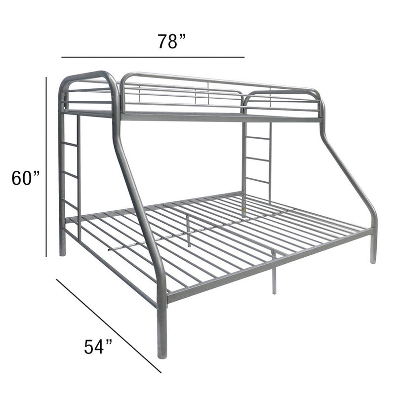 Tritan - Twin / Full Bunk Bed - Silver