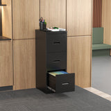 Modern Drawer Metal Vertical File Cabinet With Lock And Card Slot For Office