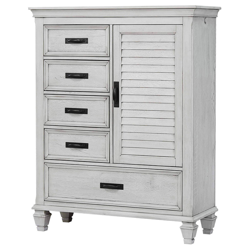 Lockeford - 5 Drawer Door Chest - White