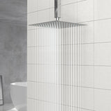 Modern 10" Square Rainfall Shower Head & Stainless Steel Wall Or Ceiling Mount Luxury Spa Shower Panel