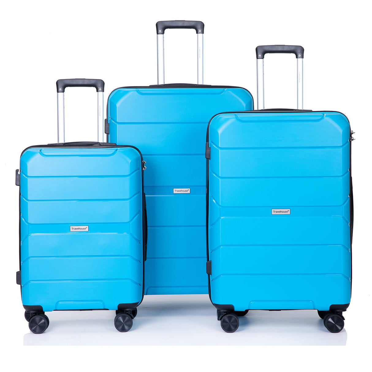 Hardshell Suitcase Spinner Wheels Lightweight Durable Suitcase With Tsa Lock, 3 Piece Set