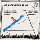 Xsl003 2.2M Kids Plastic Slide Indoor Freestanding Playground Equipment Children Plastic Slide Kids Indoor Slide - Blue