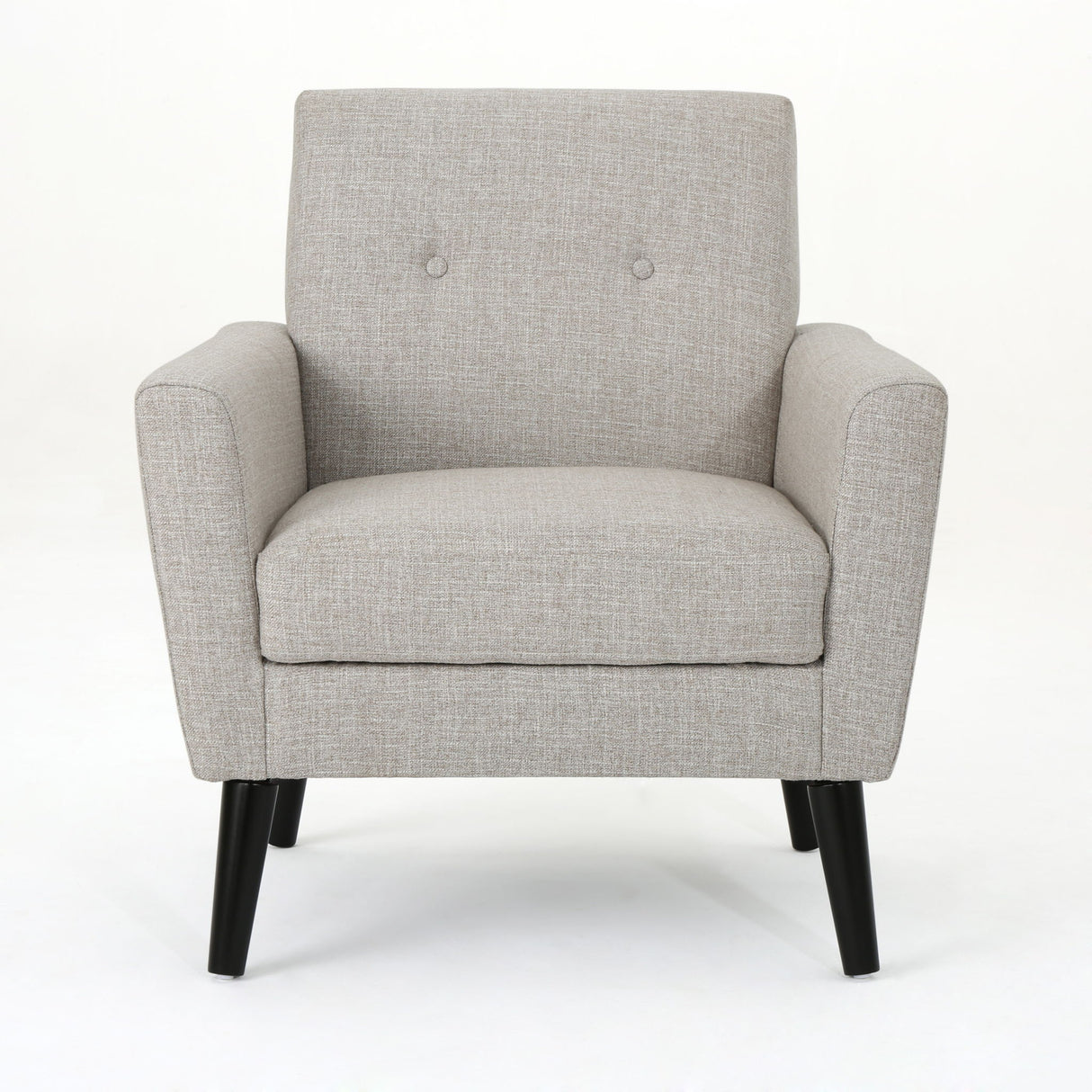 Devotion - Upholstered Club Chair With Birch Wood Legs - Beige