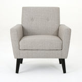Devotion - Upholstered Club Chair With Birch Wood Legs - Beige