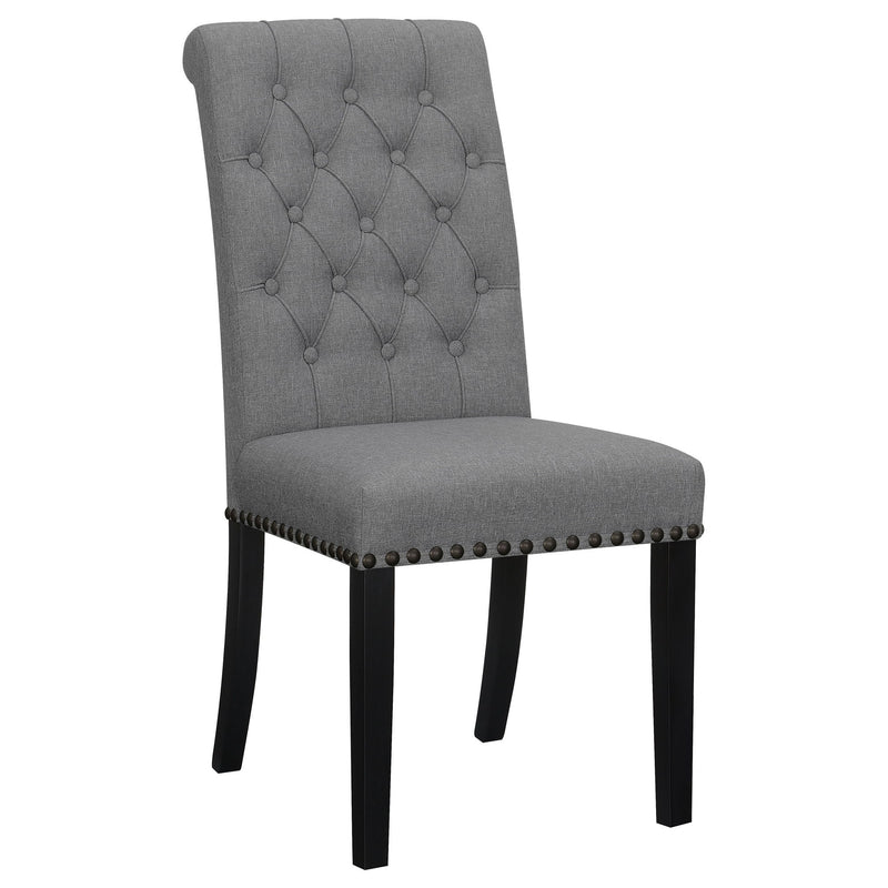 Tufted Rolled Backrest Side Chairs (Set of 2)