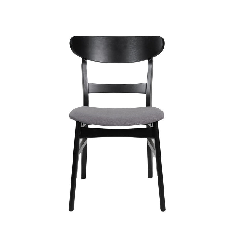 Modern Dining Chair With Upholstered Seat And Wood Frame
