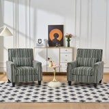 Accent Chair With Arms, Comfy Armchair For Living Room - Green